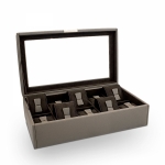 WATCH BOXES Friedrich|23 20113-3 Bond 10 Taupe (light grey) - Brown for 10 timepieces